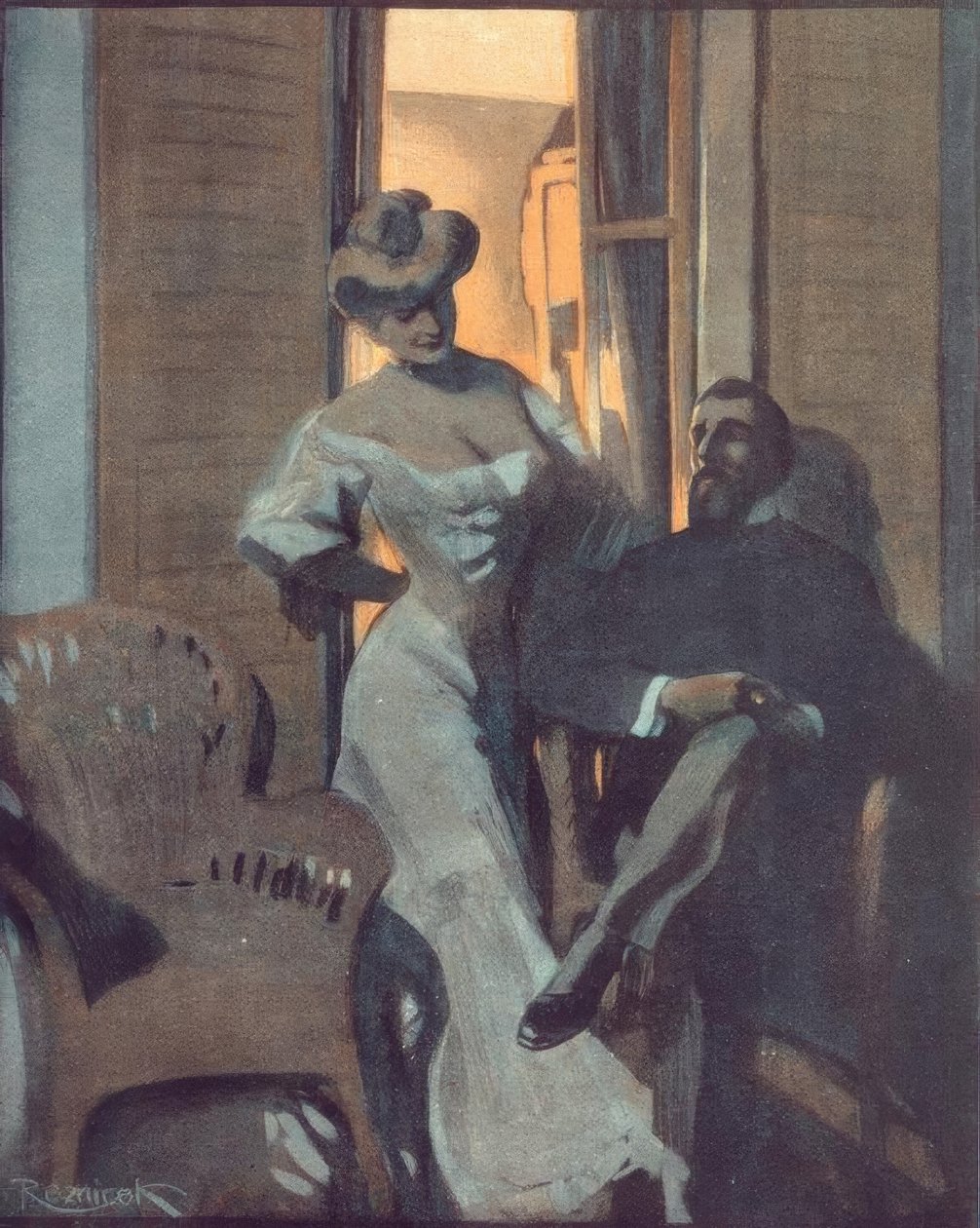 Maanlicht. Waarom is mijn man nooit thuis als ik in de stemming ben! door Ferdinand von Reznicek