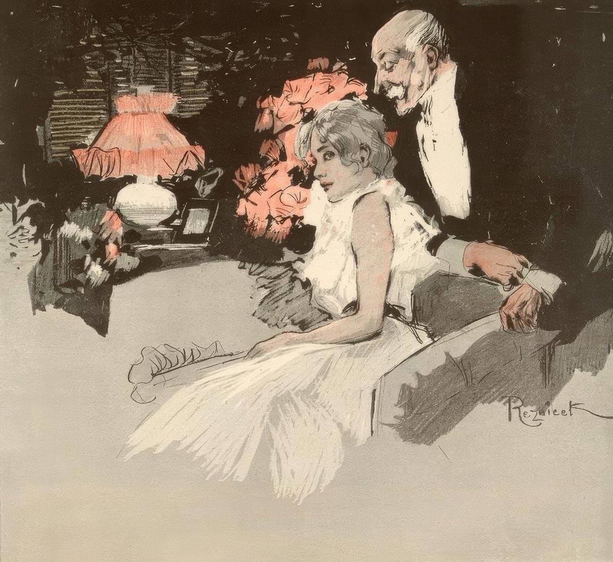 Variola vaccina. Juffrouw Lilly, u heeft betoverende... door Ferdinand von Reznicek