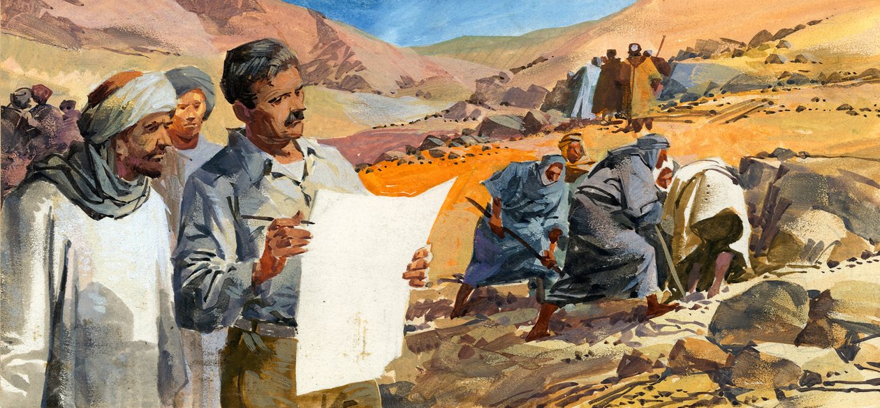 Howard Carter op zoek naar het graf van Toetanchamon door Ferdinando Tacconi