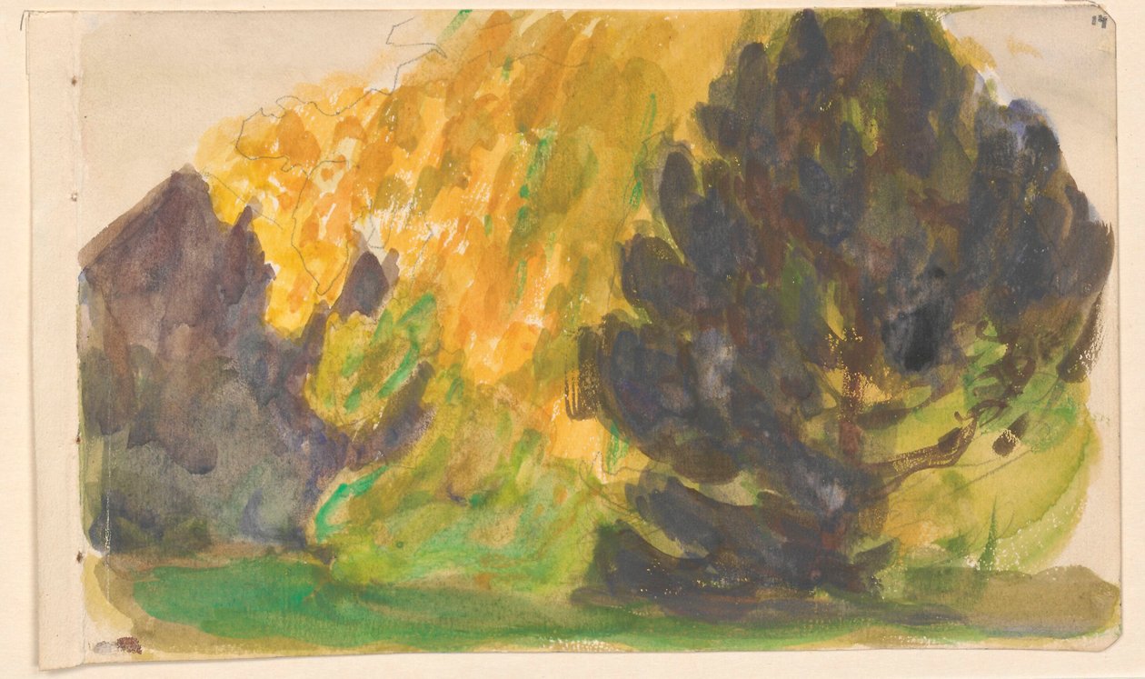 Park in de herfst door Ferdynand Ruszczyc