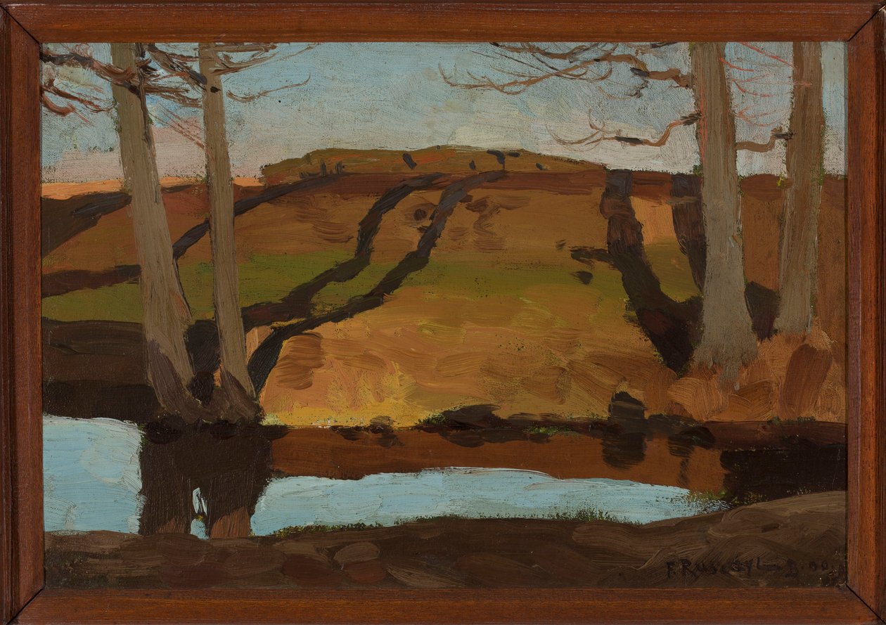Landschap - beekje door Ferdynand Ruszczyc