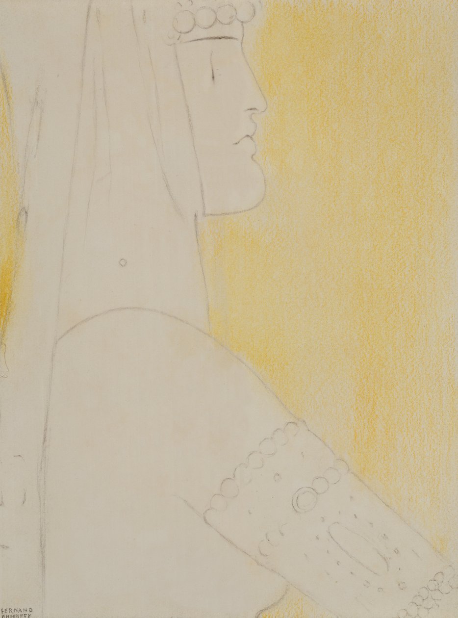 Etude voor passe door Fernand Khnopff