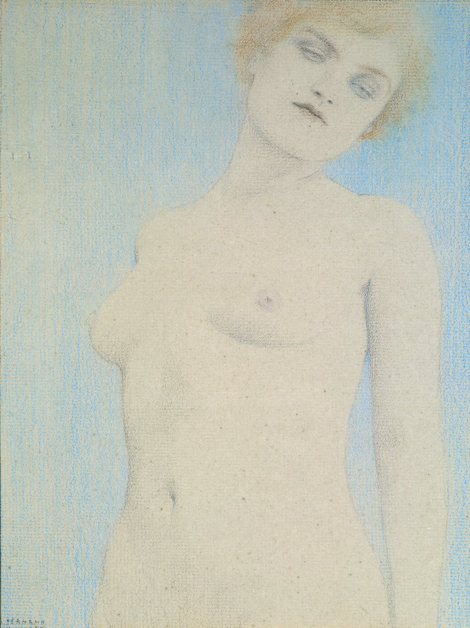 Vrouwelijk naakt door Fernand Khnopff