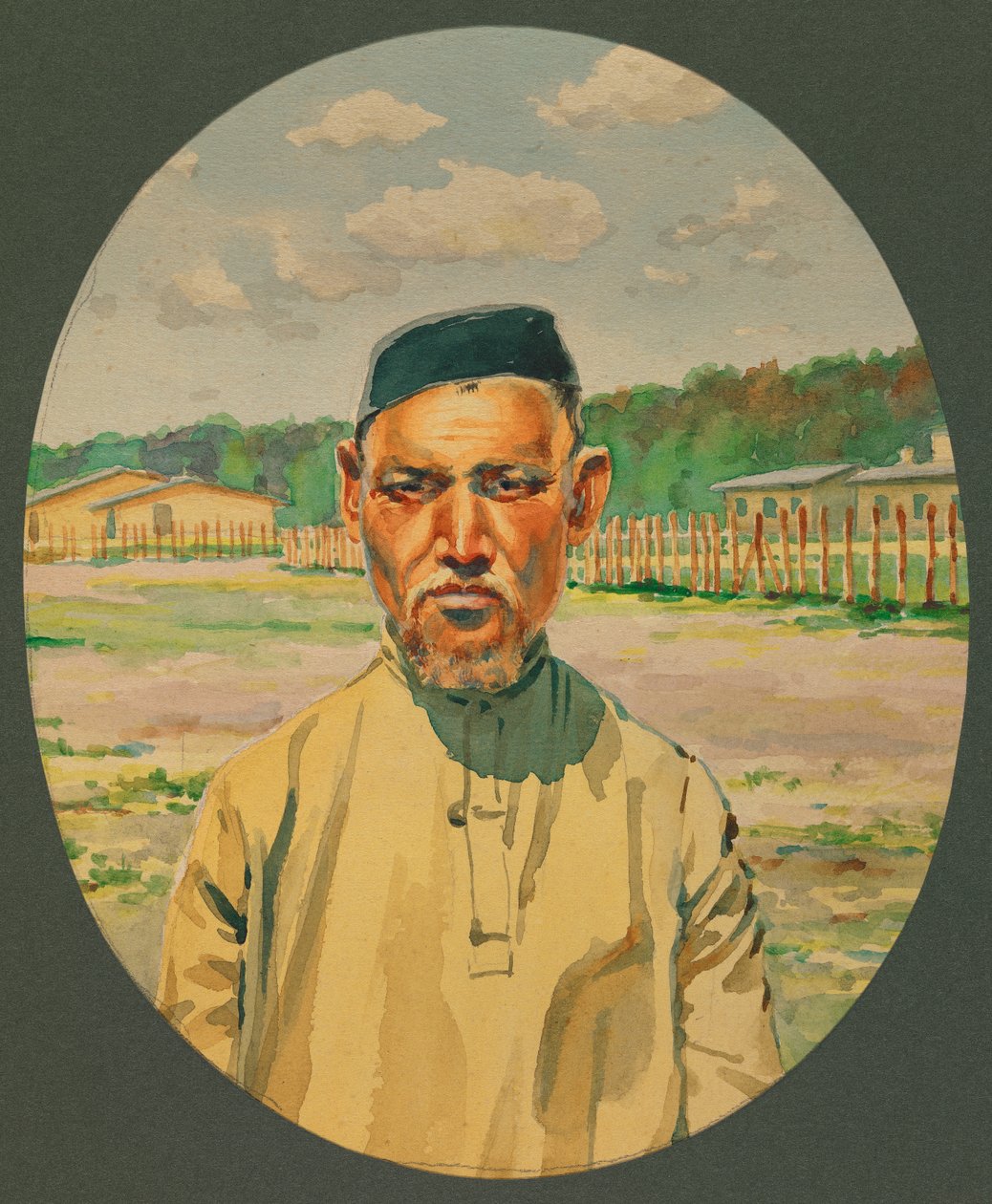 een Tartaarse gevangene van het Russische leger bij Gustrow door Fernand Barbier