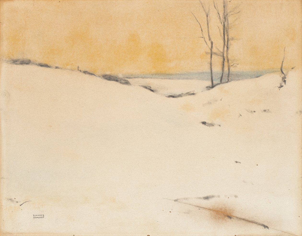 In de Sneeuw, ca. 1916 door Fernand Khnopff