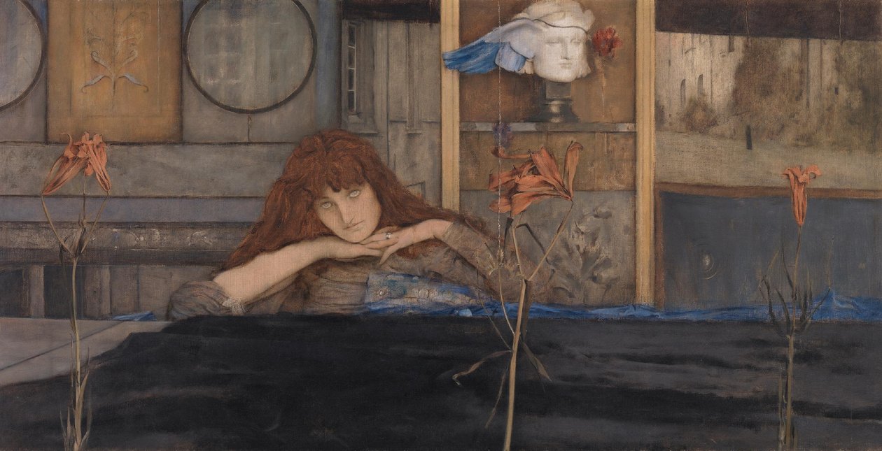 Ik sluit de deur achter me af door Fernand Khnopff