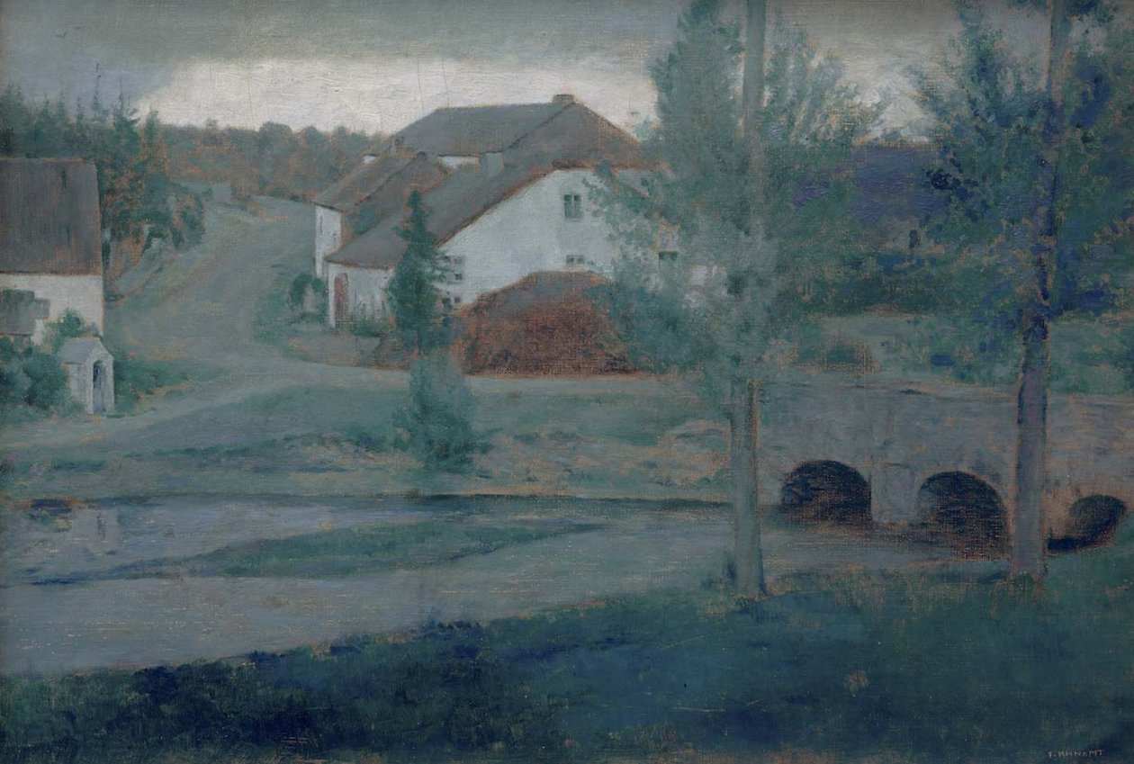 De ingang van het dorp, 1885 door Fernand Khnopff