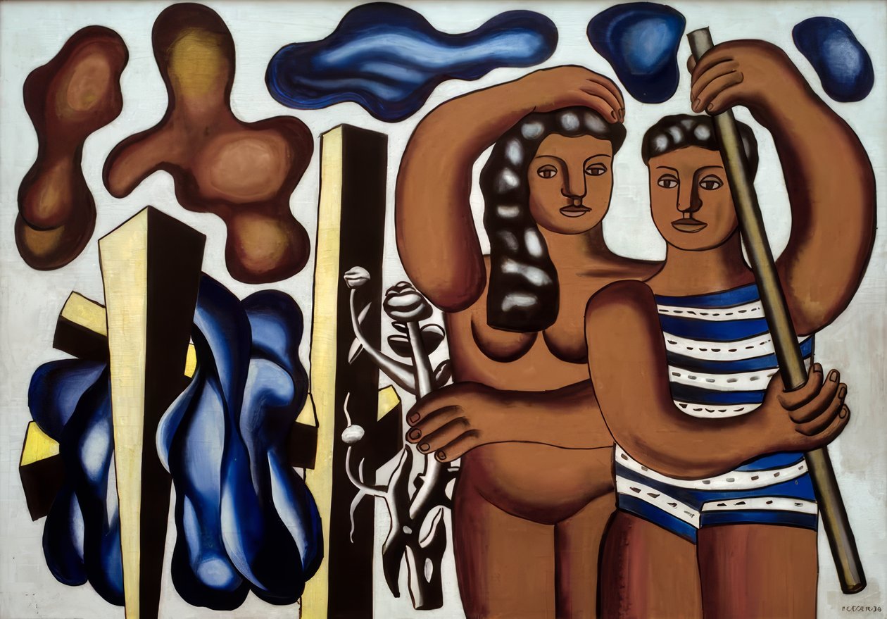 Adam en Eva (studie) door Fernand Leger