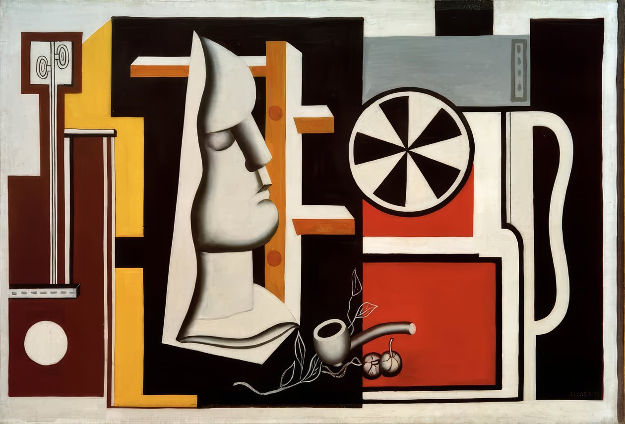 Stilleven met gipsmasker door Fernand Leger