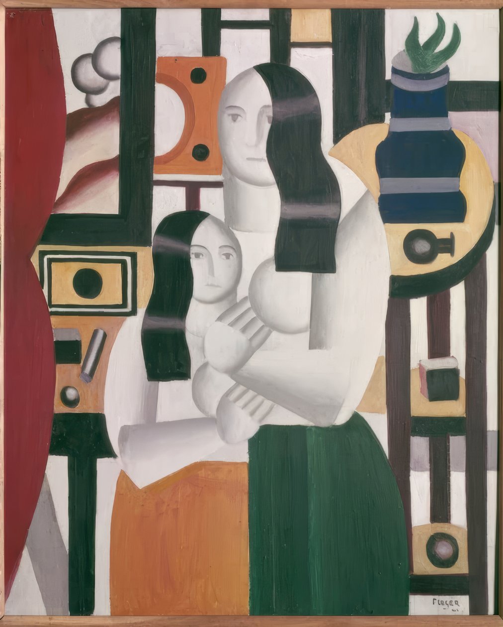 Twee staande vrouwen door Fernand Leger