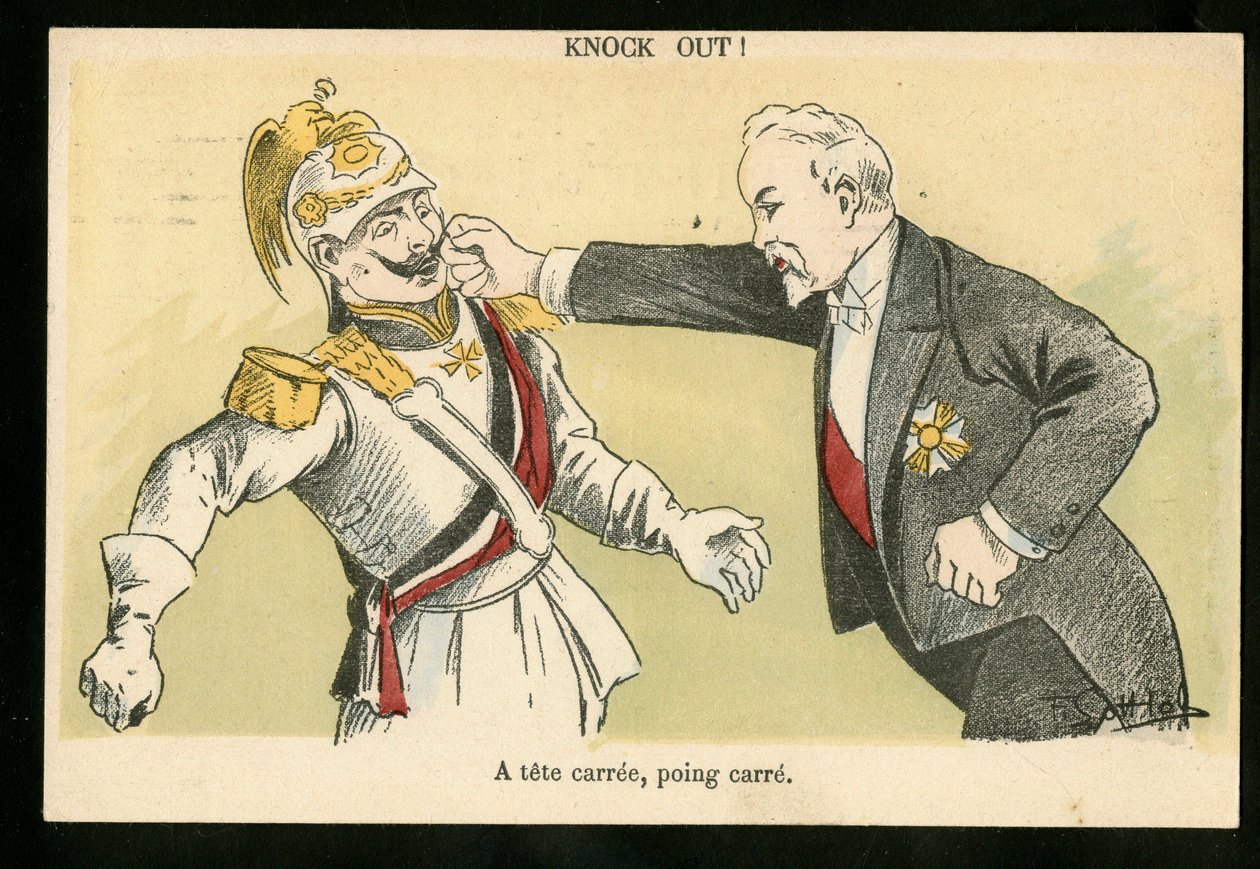 Satirische ansichtkaart: door Fernand Louis Gottlob