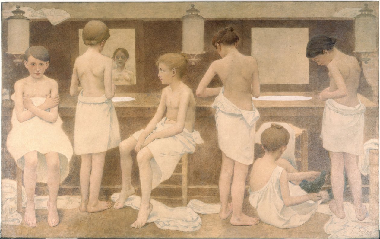 Les Petites Figurantes, tussen 1911 en 1913 (olieverf op doek) door Fernand Pelez