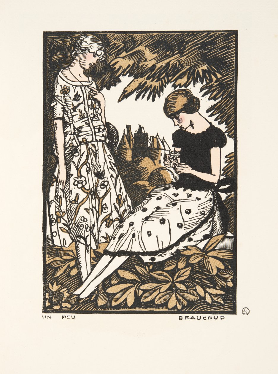 Un Peu, Beaucoup, uit een collectie modeplaten, 1920 door Fernand Siméon