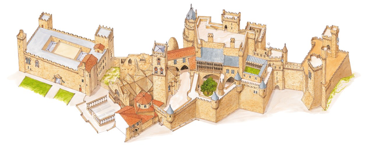 Kasteel van Olite. Navarra, Spanje door Fernando Aznar Cenamor