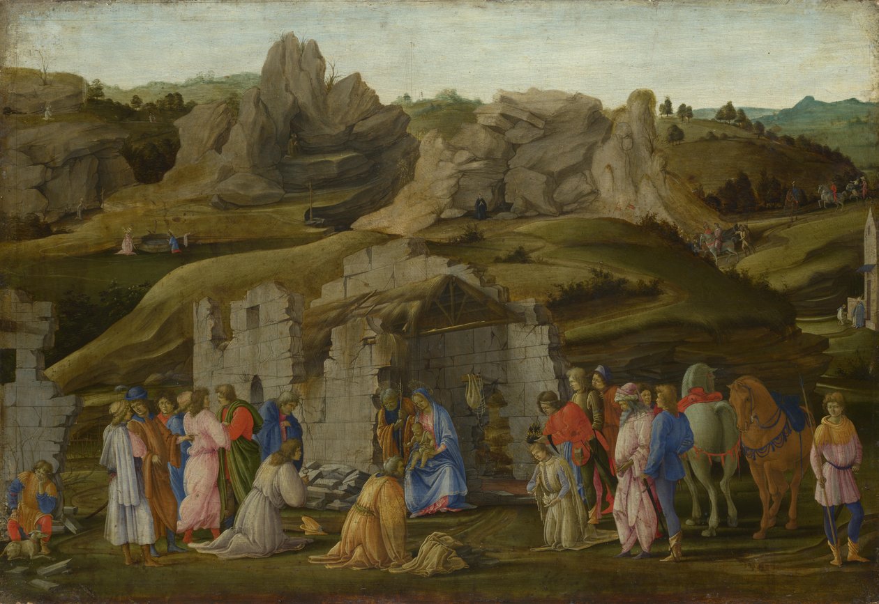 De Aanbidding van de Koningen door Filippino Lippi