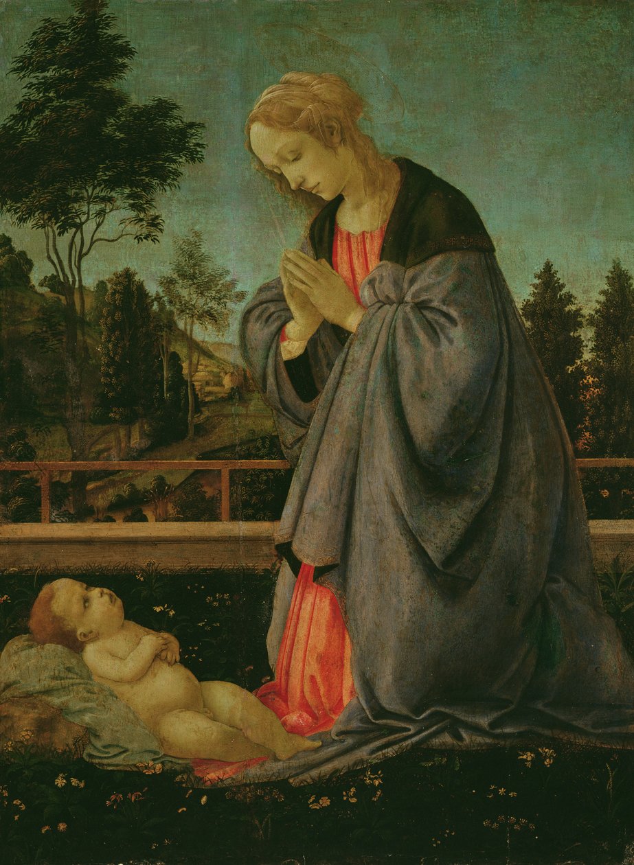 Aanbidding van het Kind door Filippino Lippi