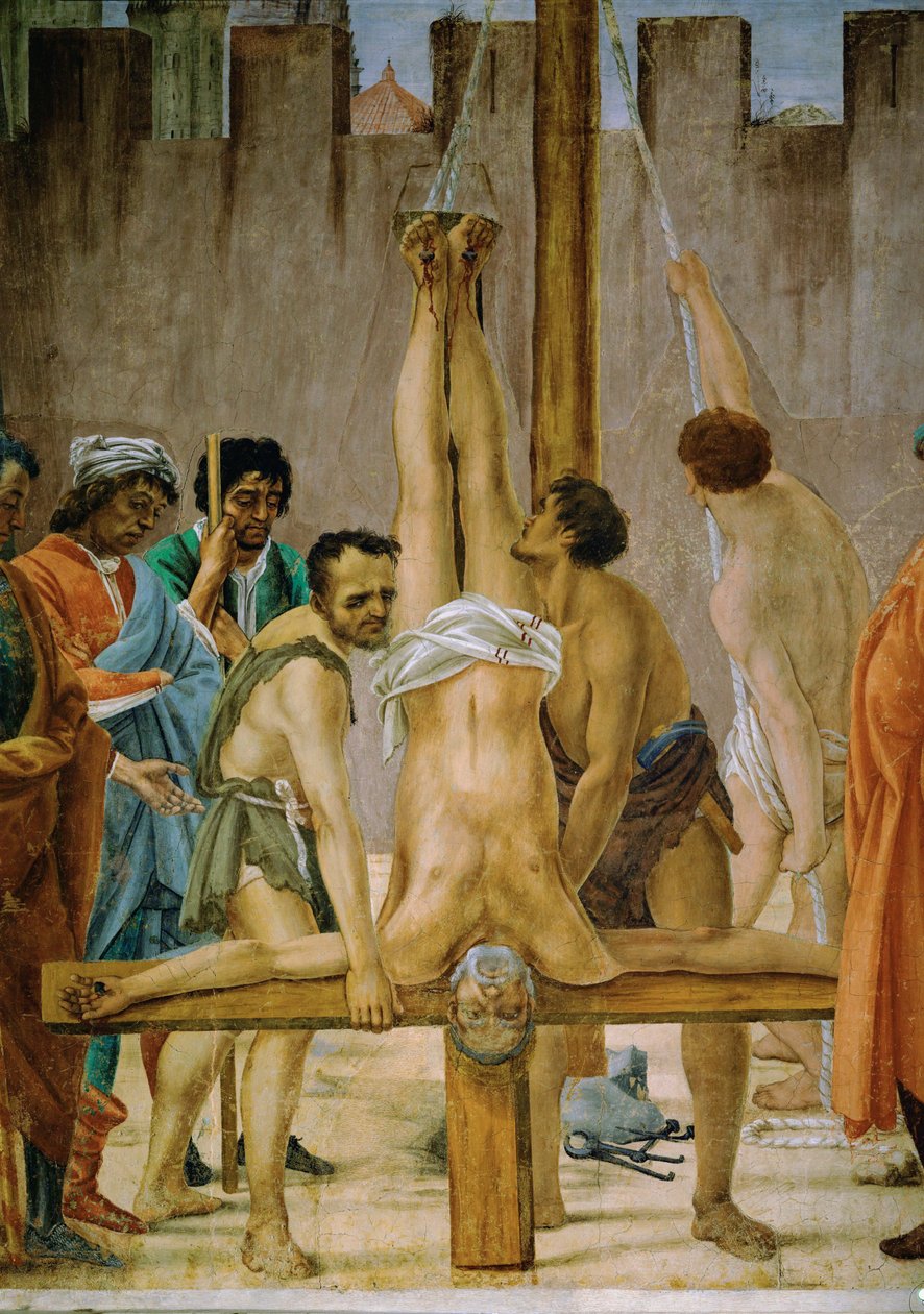 Kruisiging van Petrus (fresco) door Filippino Lippi