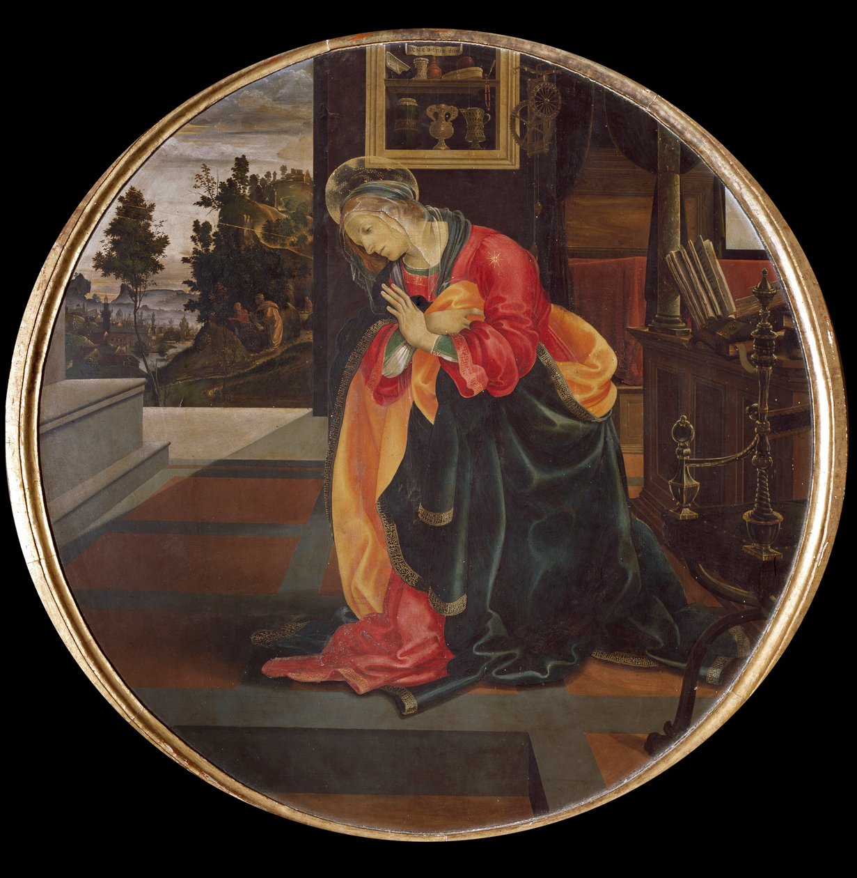 De Annunciatie (detail) door Filippino Lippi