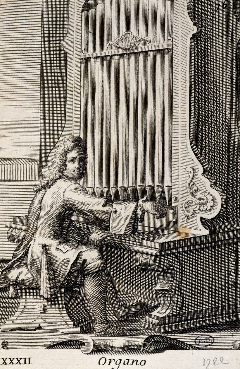 Man die het orgel bespeelt door Filippo Bonanni