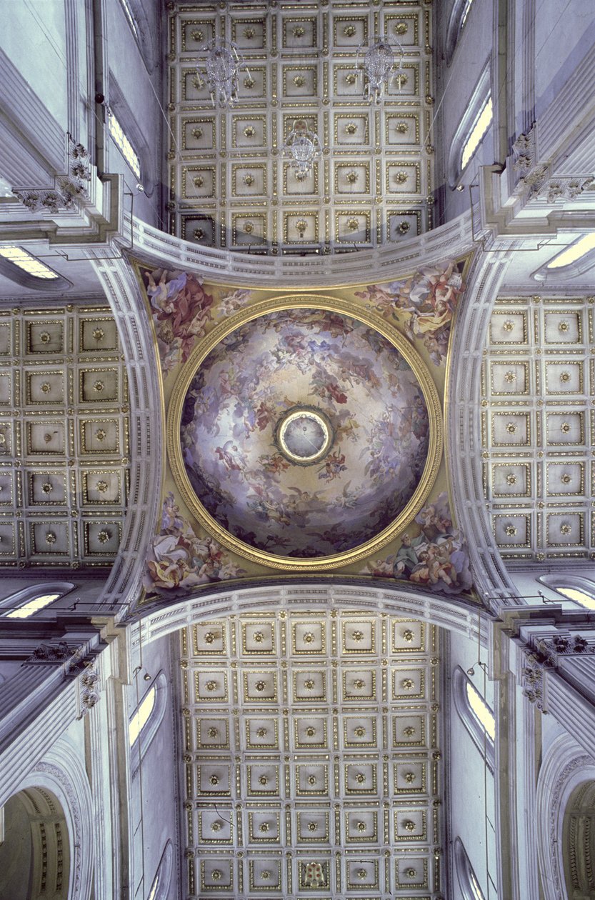 Uitzicht op het interieur van de koepel, gebouwd in 1425-46 door Filippo Brunelleschi