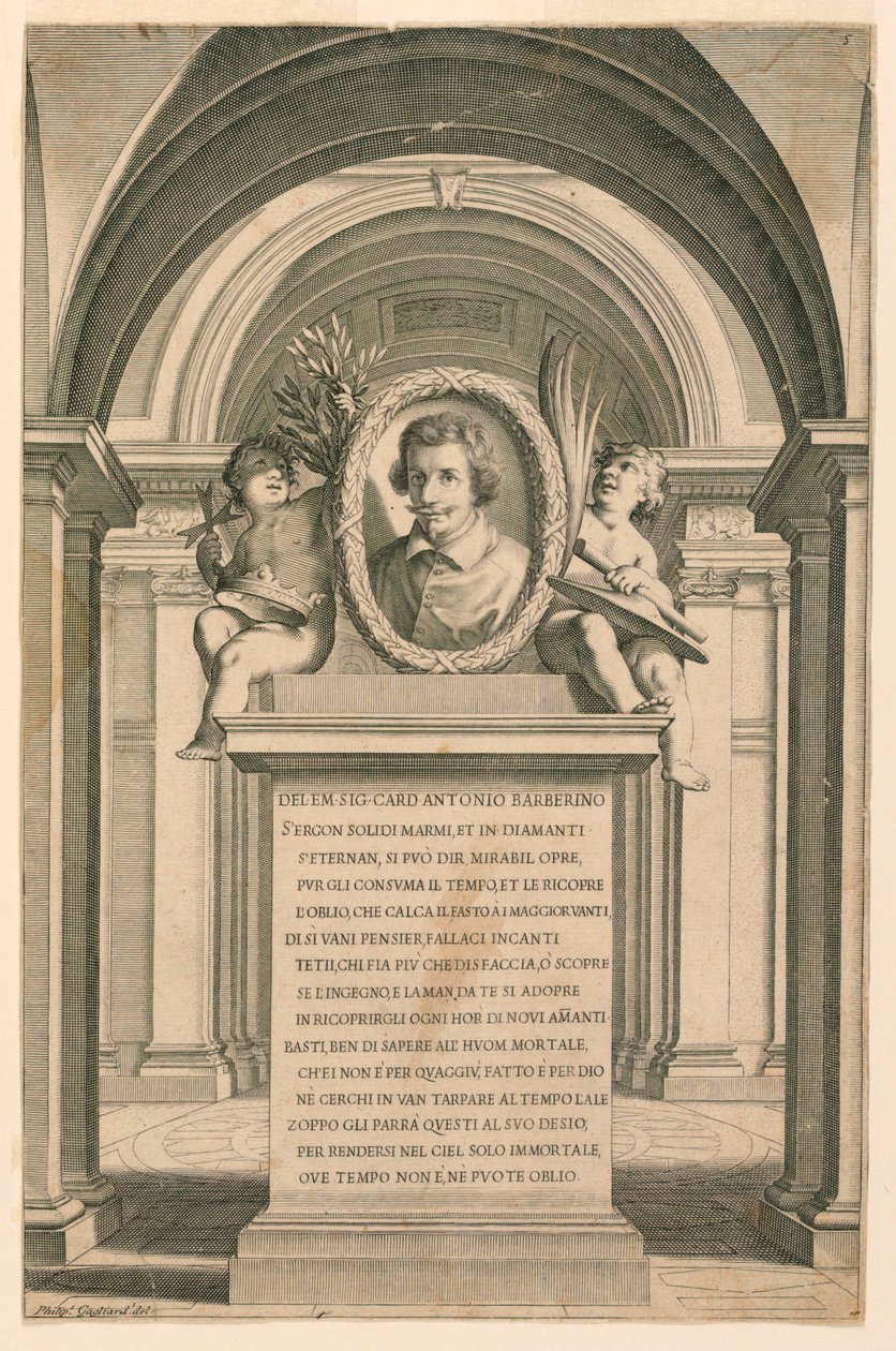 Portret van Kardinaal Antonio Barberino door Filippo Gagliardi