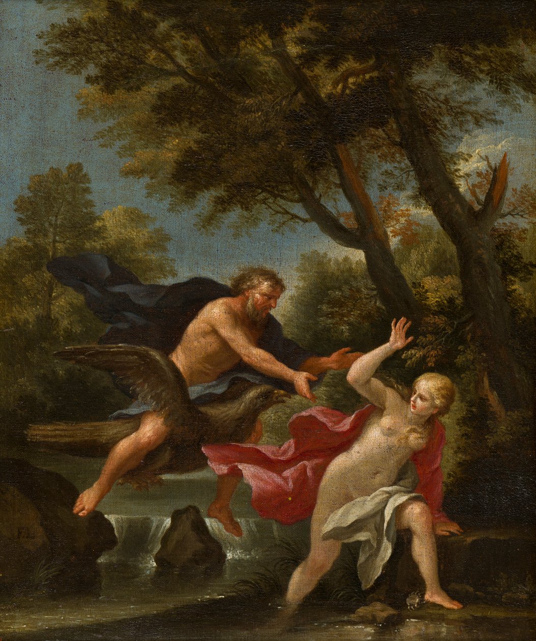 Jupiter rijdend op een adelaar door Filippo Lauri