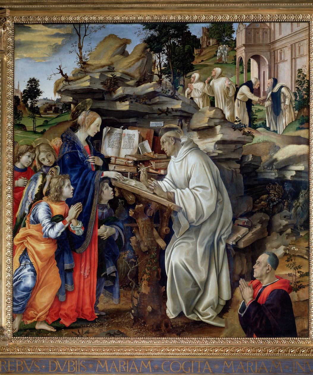 Verschijning van de Maagd aan Sint Bernardus door Filippo Lippi