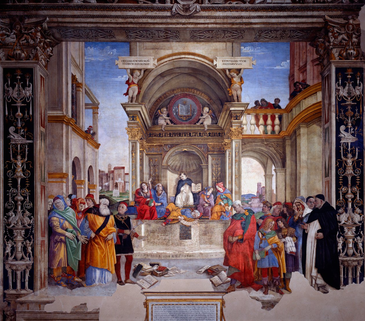 Triomf van Sint Thomas van Aquino over de ketters door Filippo Lippi
