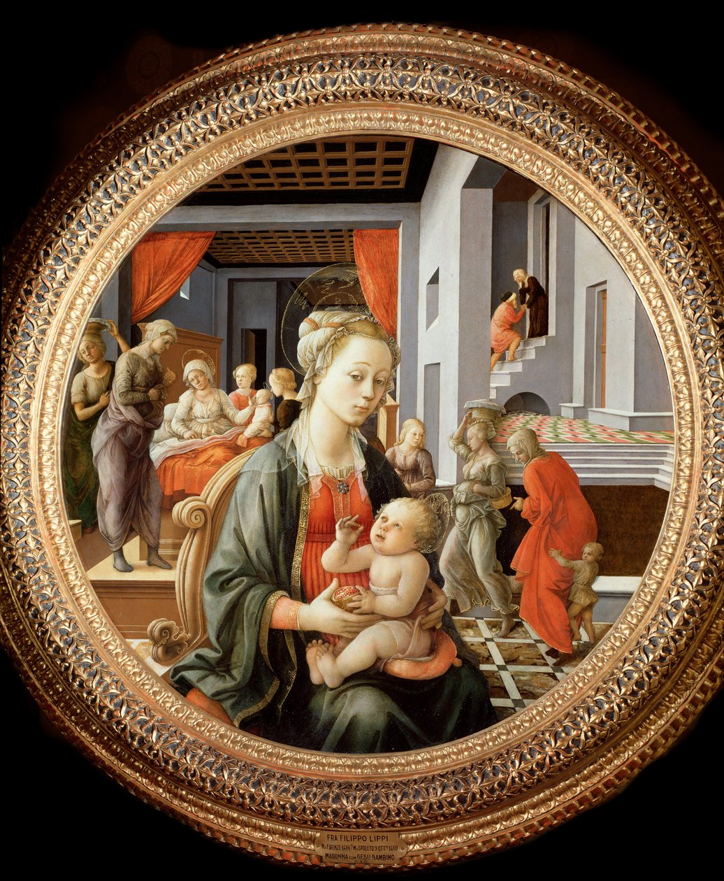 Maagd met Kind en Scènes uit het Leven van Sint Anna door Filippo Lippi