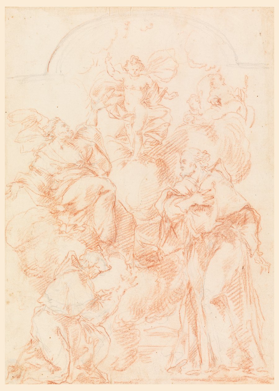 Studie voor een Altaar Schilderij met Christus Kind door Filippo Marchionni