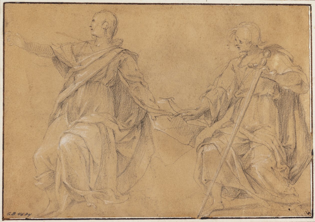 St. Jacobus de Meerdere (?) en Johannes de Evangelist door Filippo Paladini