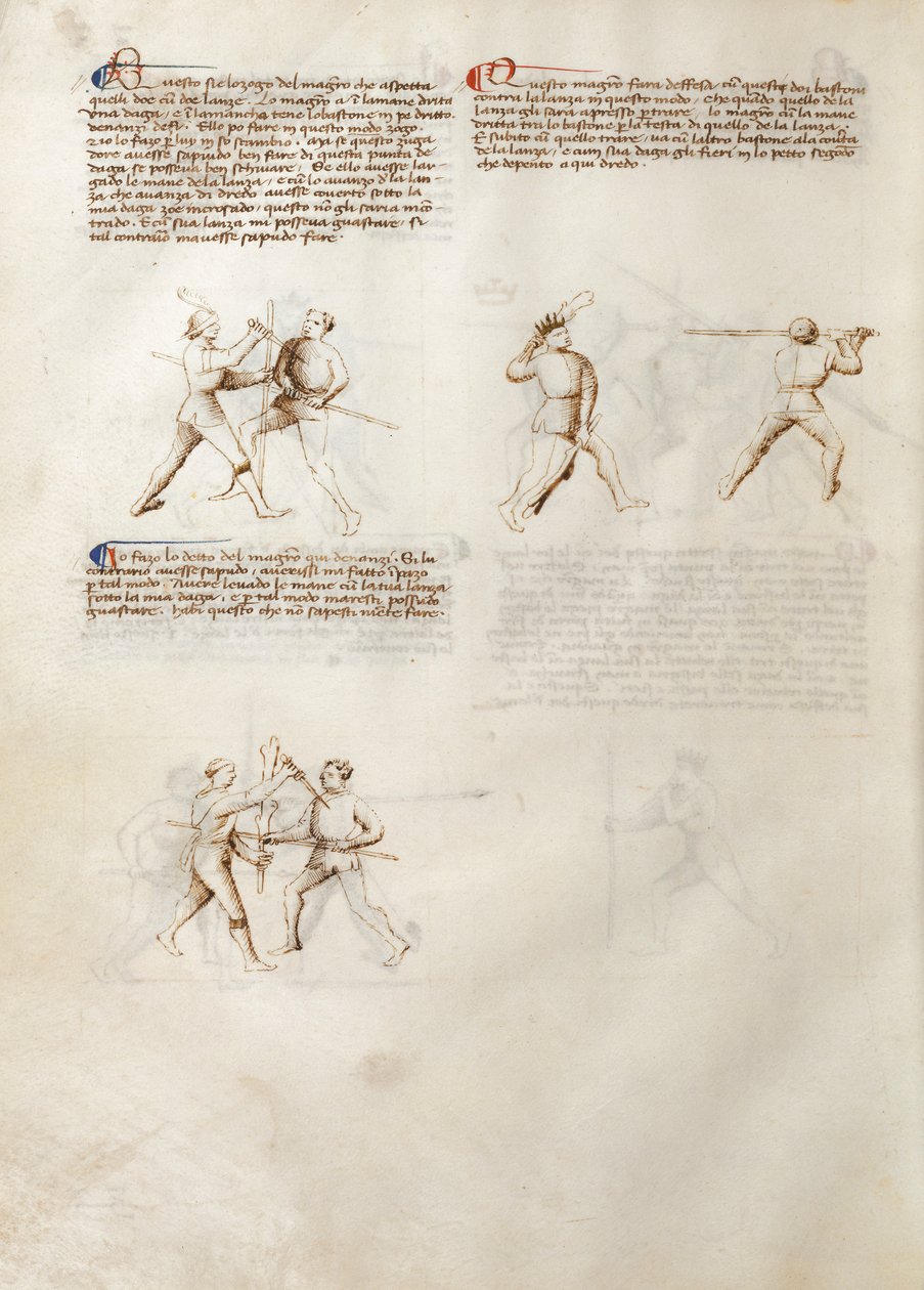 J. Paul Getty Museum Ms. Ludwig XV 13, folio 31v (Venetië, begin XV eeuw, 279x206 mm) door Fiore dei Liberi