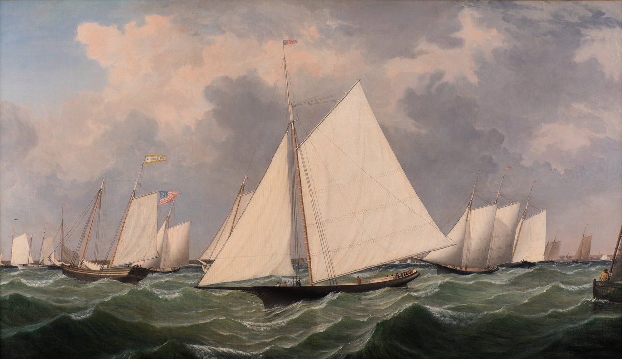 New York Yacht Club Regatta, 1856 door Fitz Henry Lane