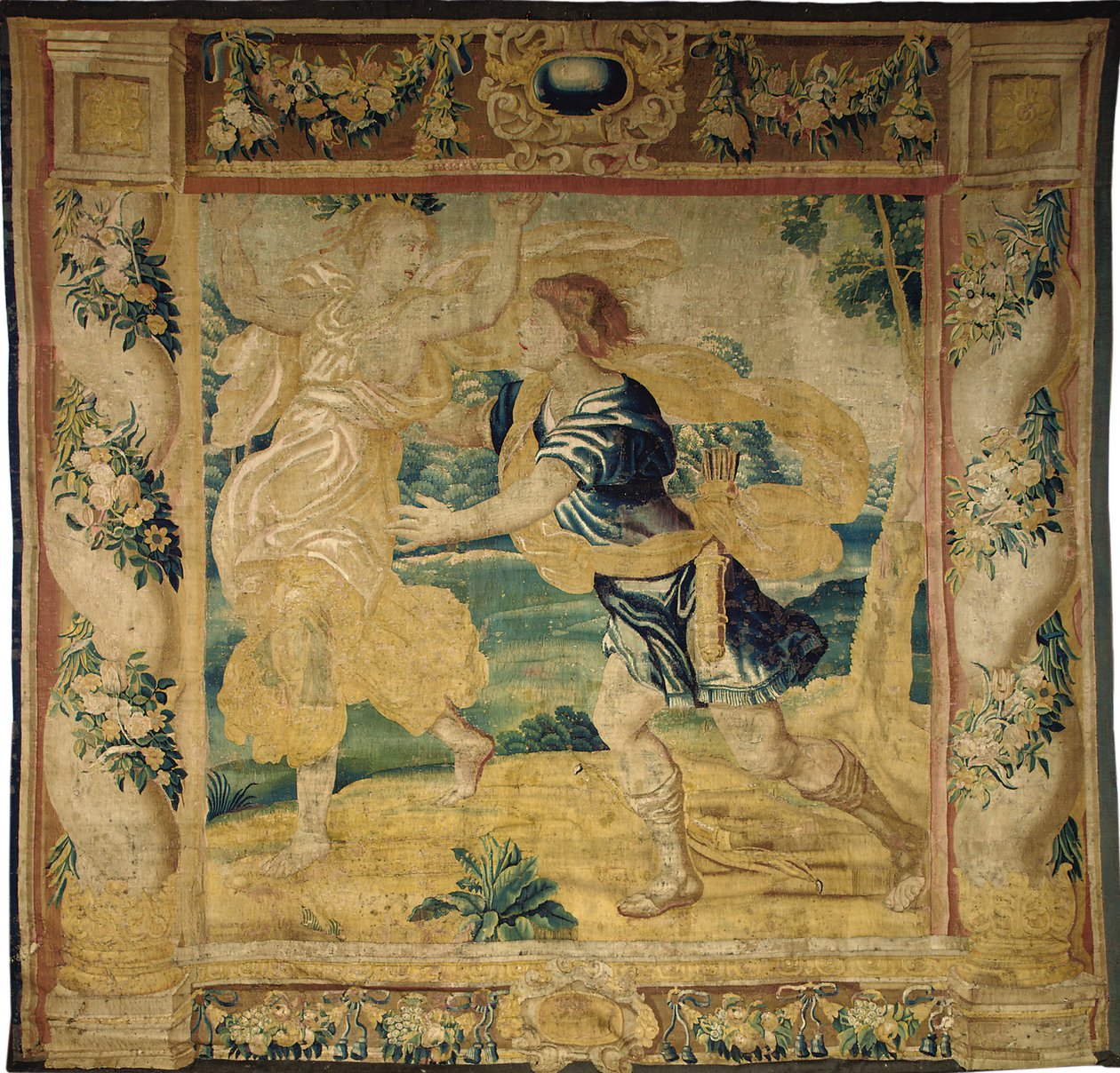 Brusselse mythologische wandtapijt, midden 17e eeuw door Flemish School