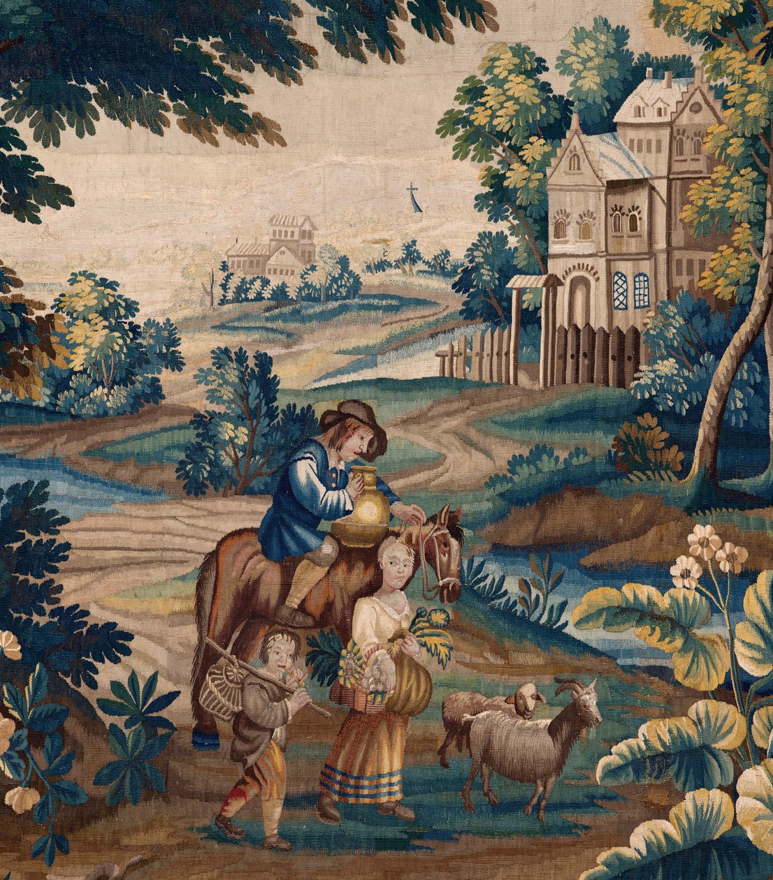 Vlaamse wandtapijt. Eind 17e eeuw. Eigendom van de kerk Sint-Walburgakerk Oudenaarde. door Flemish School