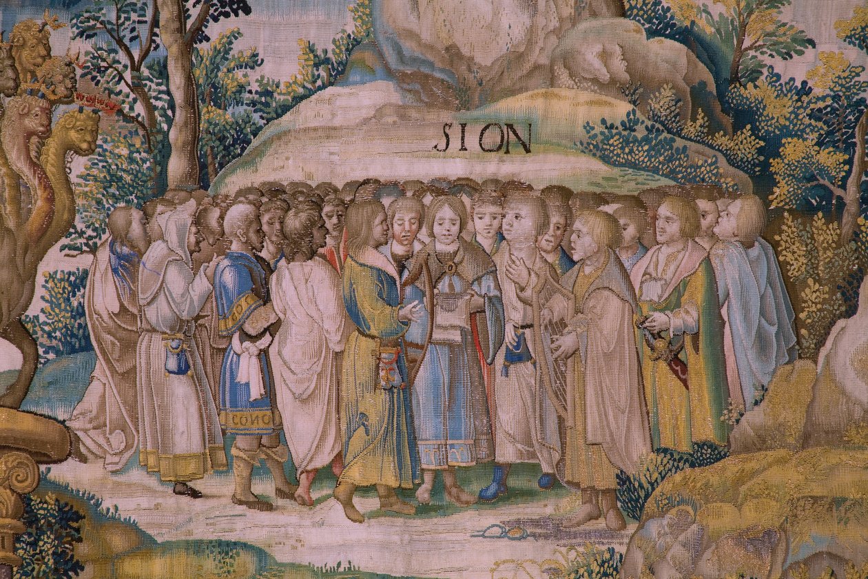De Apocalyps: Sint-Michiel verslaat de draak. Detail. door Flemish School