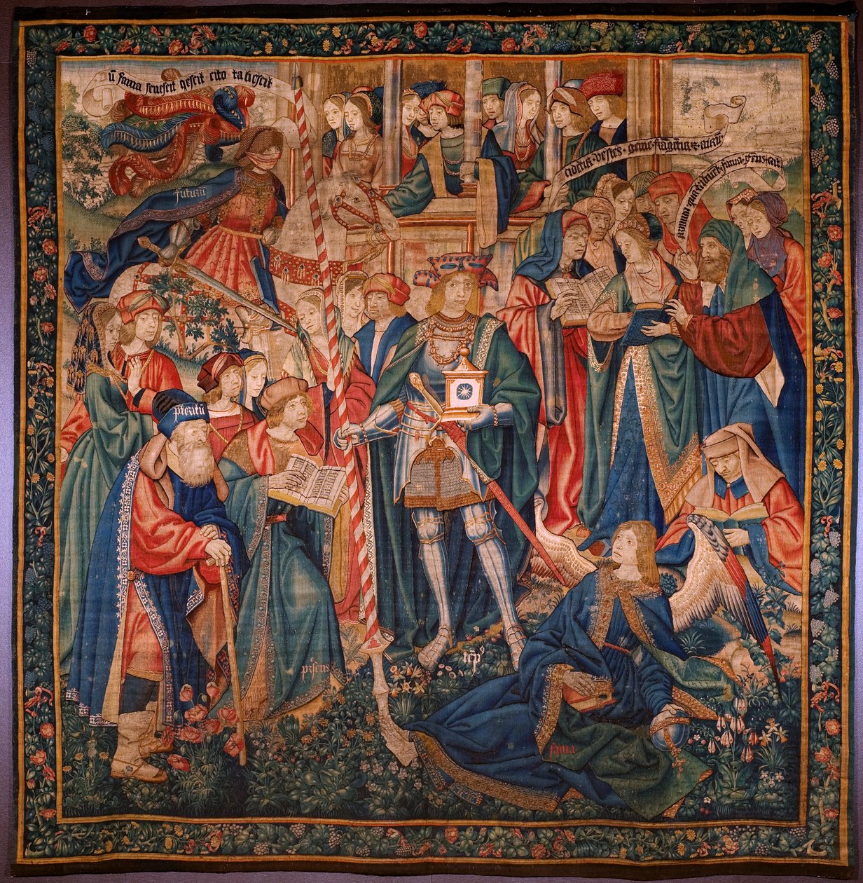 Vlaams wandtapijt. Triomf van de tijd. Wol en zijde. 347x342cm. Privécollectie. Ca 1504. door Flemish School