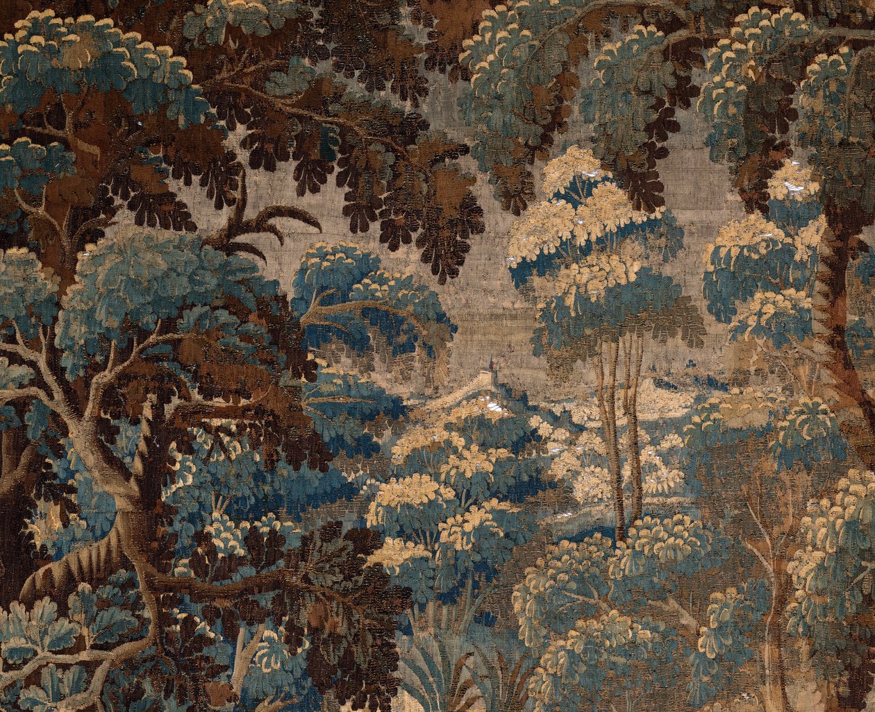 Vlaamse wandtapijt. Verdure. Eind 17e-begin 18e eeuw. Eigendom van de kerk Sint-Walburgakerk Oudenaarde (Dekenij van de Sint-Walburga). door Flemish School