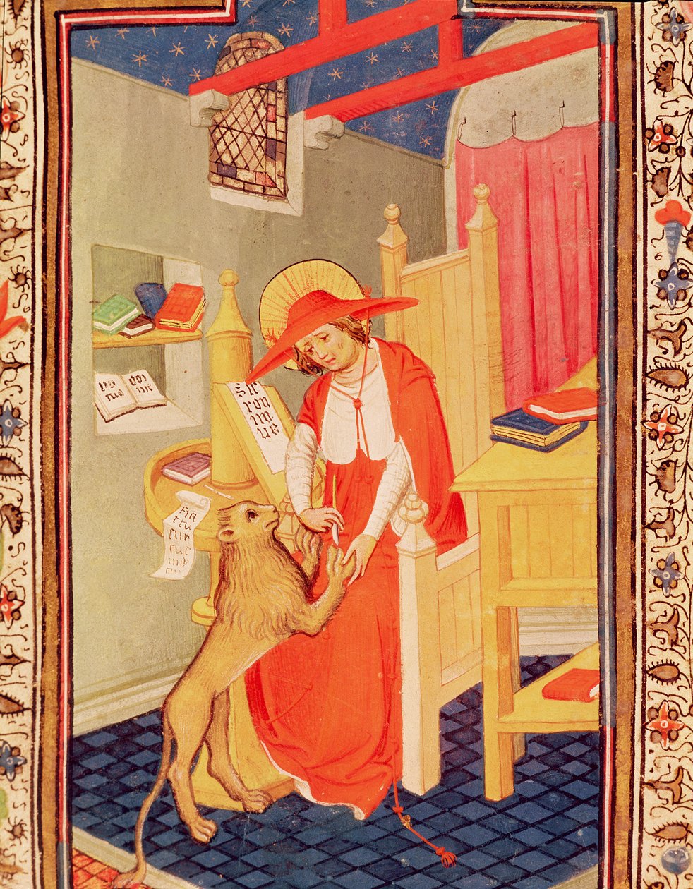 St. Hiëronymus, uit het Getijdenboek van Don Duarte door Flemish School