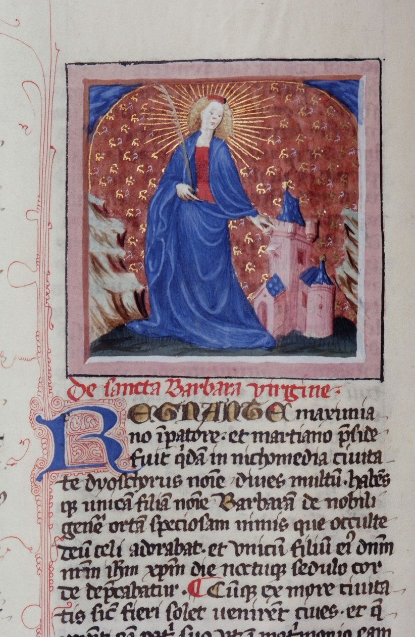 Pagina uit de Legenda Aurea, Brugge, ca. 1400-10 door Flemish School