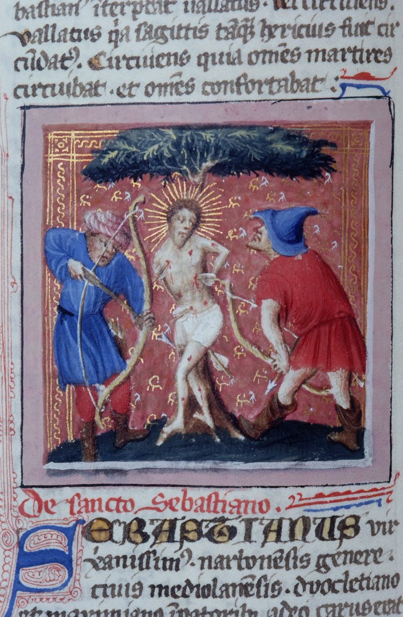 Pagina uit de Legenda Aurea, Brugge, ca. 1400-10 door Flemish School