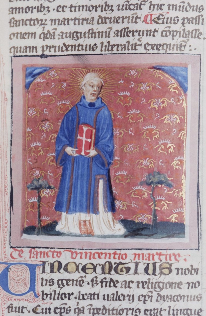 Pagina uit de Legenda Aurea, Brugge, ca. 1400-10 door Flemish School