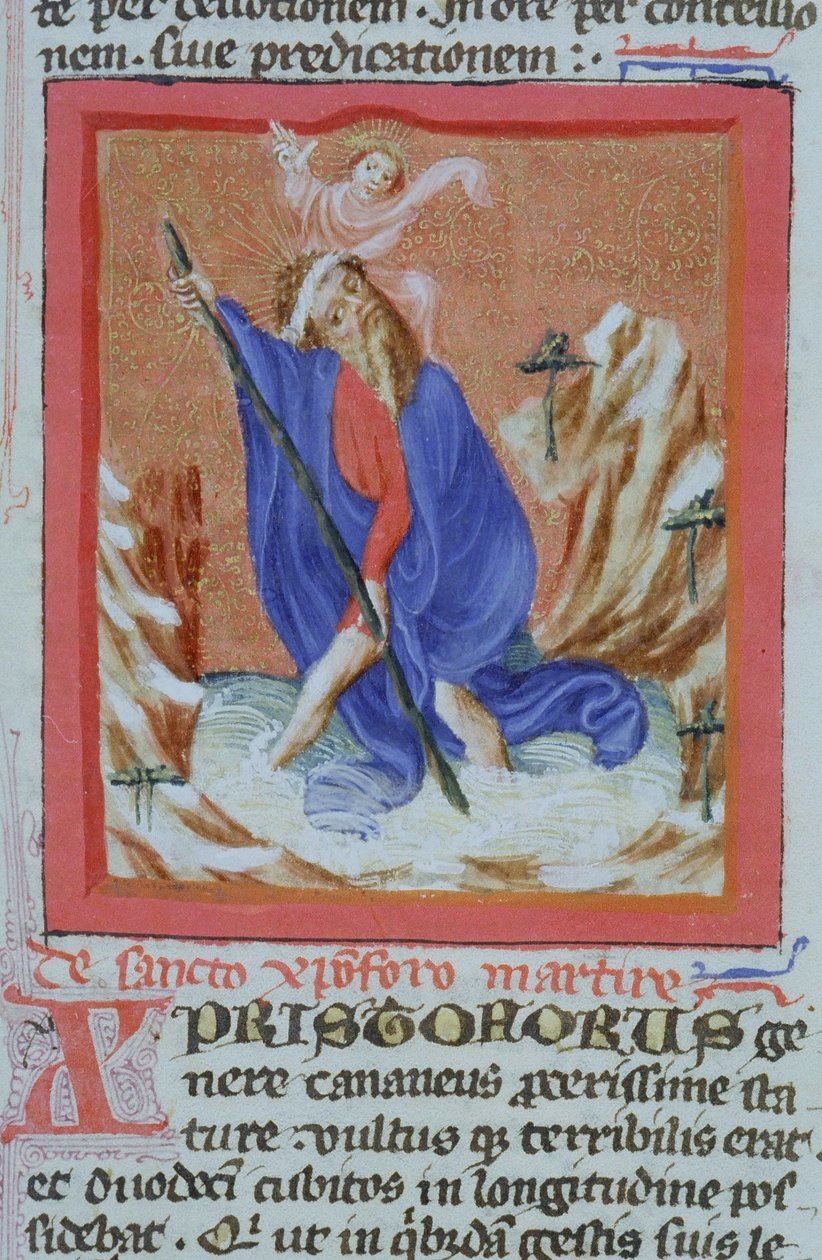 Pagina uit de Legenda Aurea, Brugge, ca. 1400-10 door Flemish School