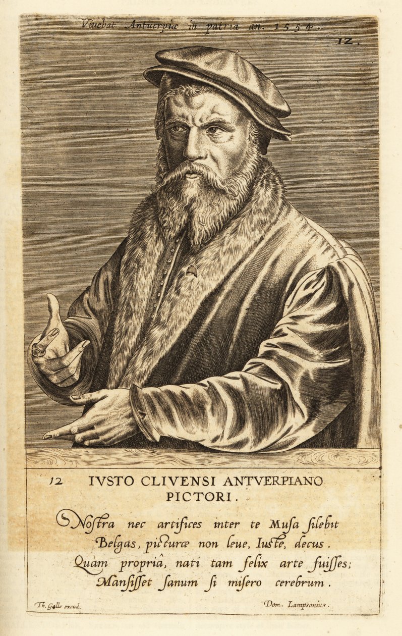 Portret van Joos van Cleve, Vlaamse schilder actief in Antwerpen, circa 1485-1540 door Flemish School