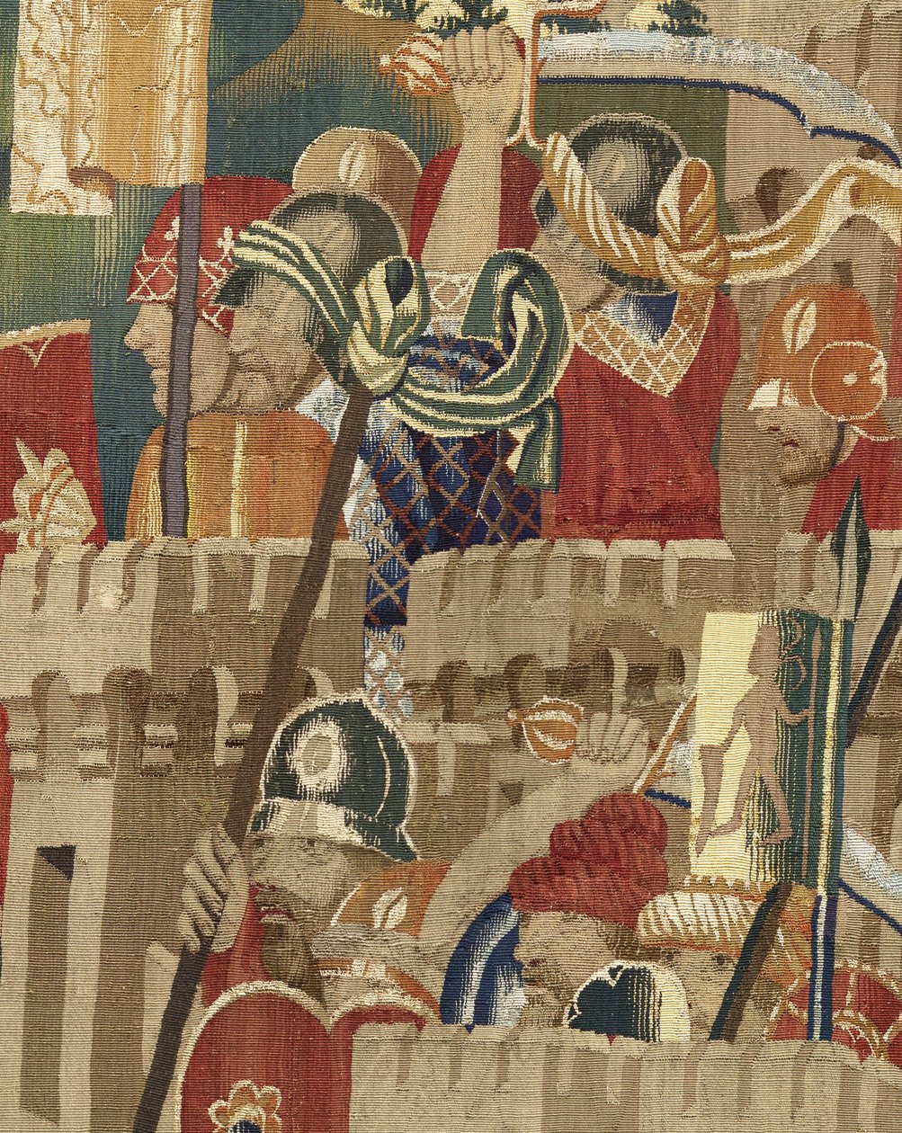 Tapijt met de veroveringen van koning Alfonso V van Portugal (detail) door Flemish School
