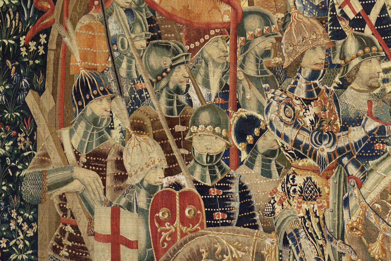 Tapijt met de veroveringen van koning Alfonso V van Portugal (detail) door Flemish School