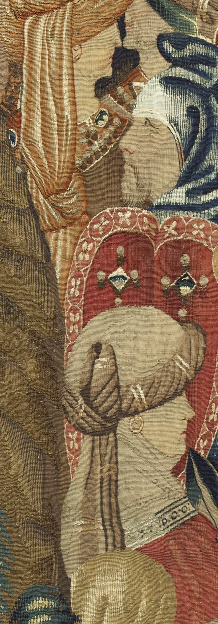 Tapijt met de veroveringen van koning Alfonso V van Portugal (detail) door Flemish School
