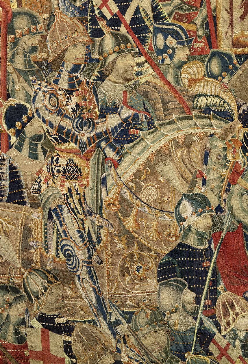 Wandtapijt met de veroveringen van koning Alfons V van Portugal (Conquistas de Alfonso V de Portugal), Tournai. Detail door Flemish School