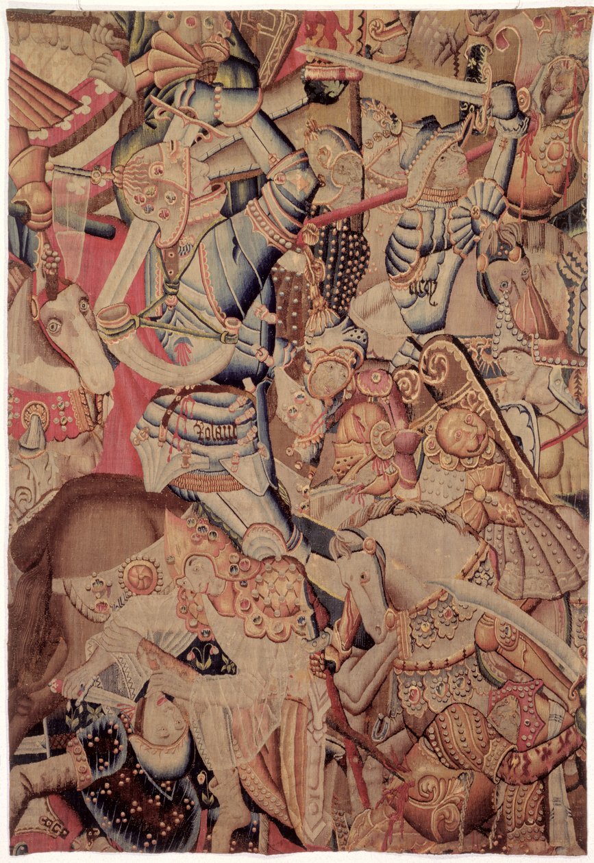 De slag bij Roncevaux, uit De geschiedenis van Karel de Grote door Flemish School