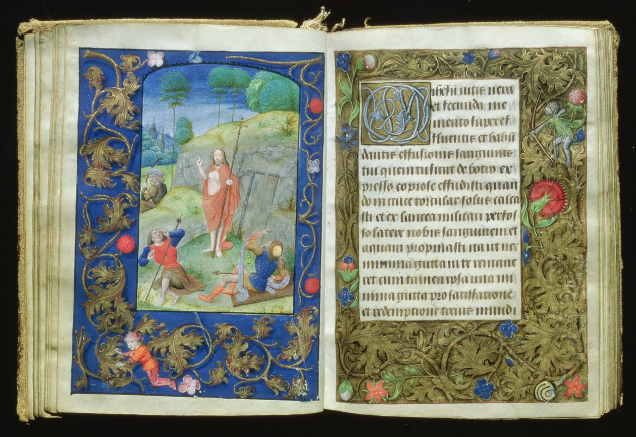 De Opstanding, miniatuur uit het Stafford Gebedenboek door Flemish School